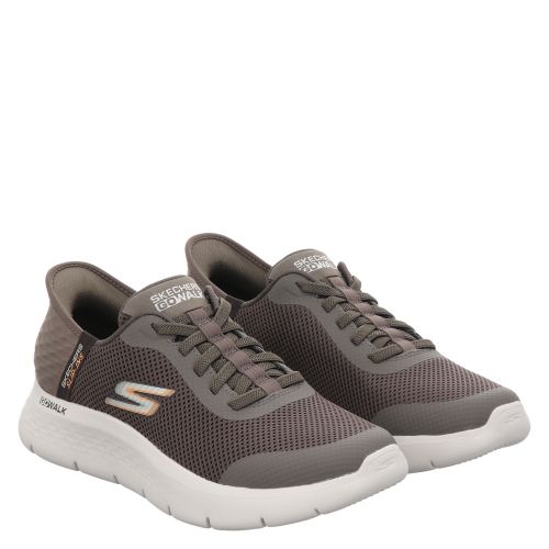 Skechers Slip In Go Walk Flex Slipper in braun fur Herren