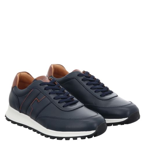Hold Glattleder-Sneaker in blau für Herren