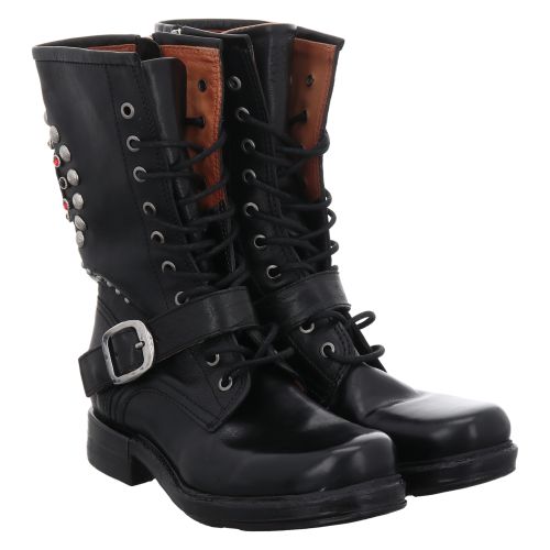 As 98 airstep Glattleder Schnurstiefel in schwarz fur Damen