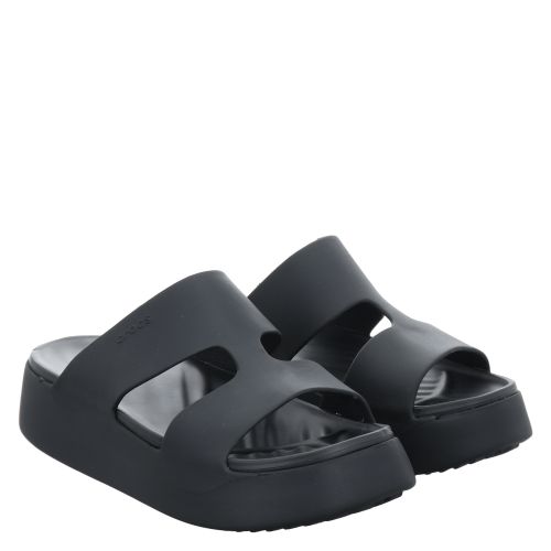 CROCS, GETAWAY PLATFORM H-STRAP, SCHWARZ