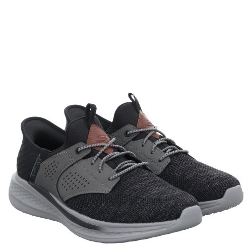 SKECHERS, SLIP IN RELAXED FIT, SCHWARZ