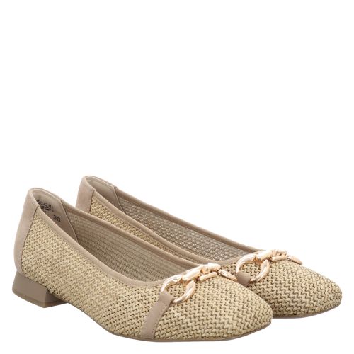 CAPRICE, WOMS BALLERINA, BEIGE
