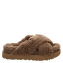 UGG, FUZZ SUGAR CROSS SLIDE , BRAUN_2