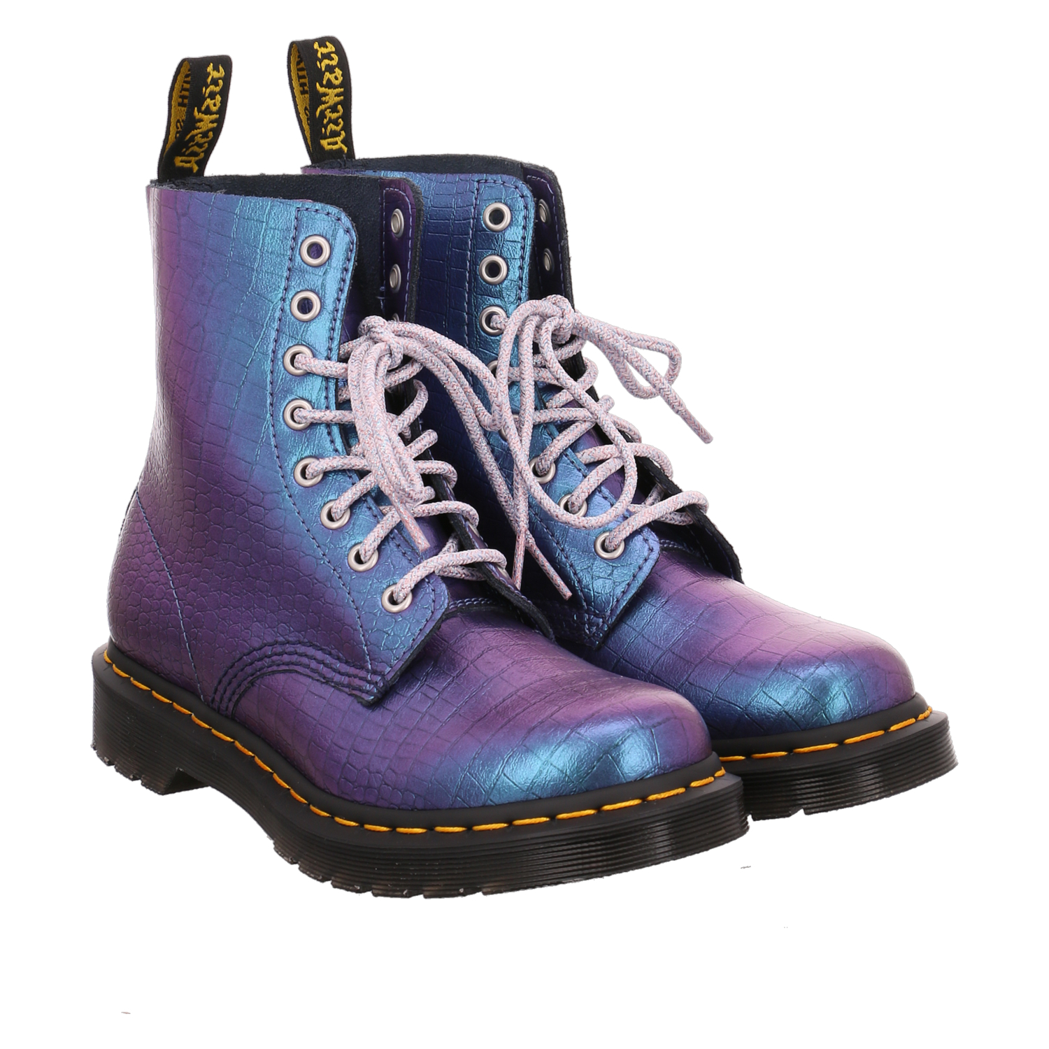 Dr.Martens, 1460 Pascal, kurzer GlattlederStiefel in blau für Damen (Gr. EU