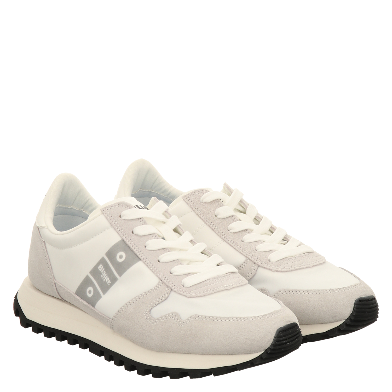 blauer sneaker weiß