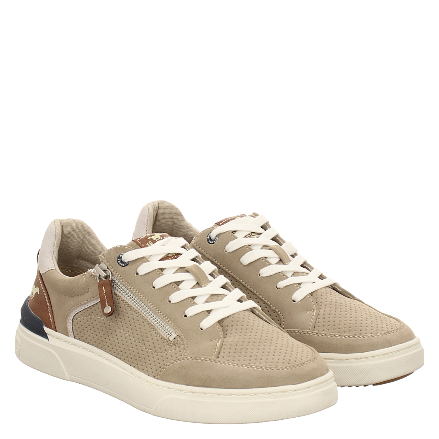 Mustang Veloursleder-Sneaker in beige für Herren 