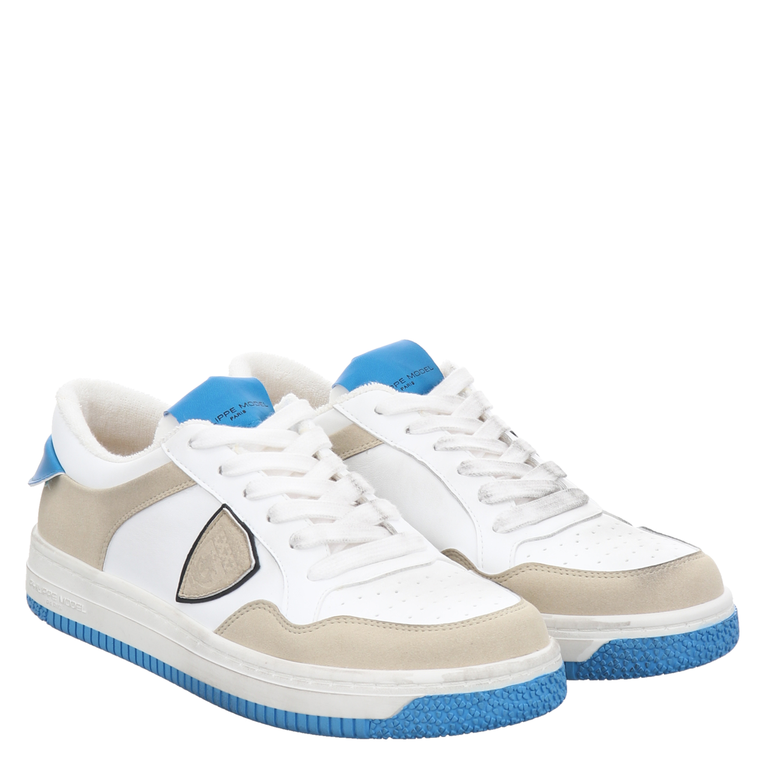 Philippe Model Lyon Low Kunstleder Sneaker in weiB fur Herren