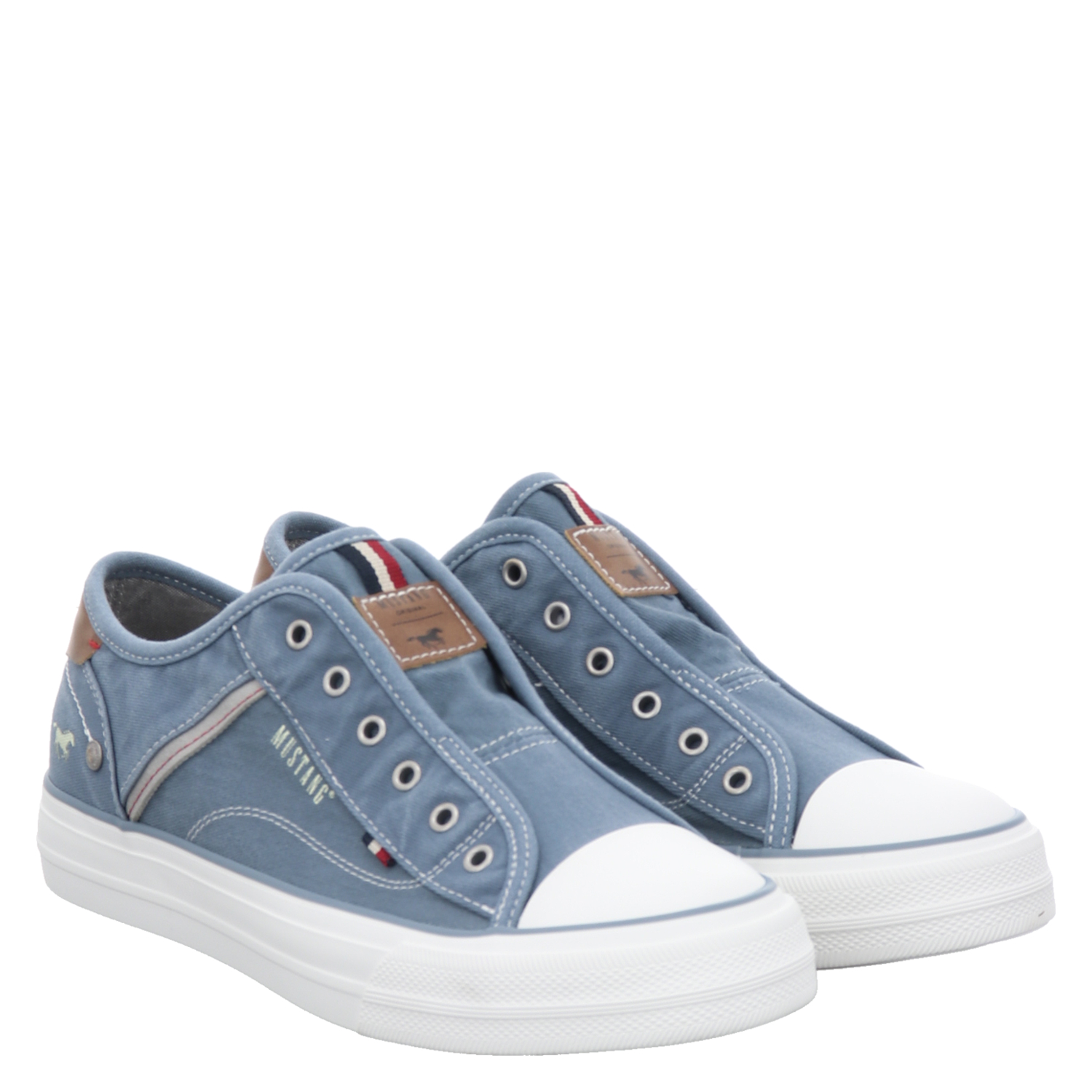 Mustang Slipper in blau für Damen