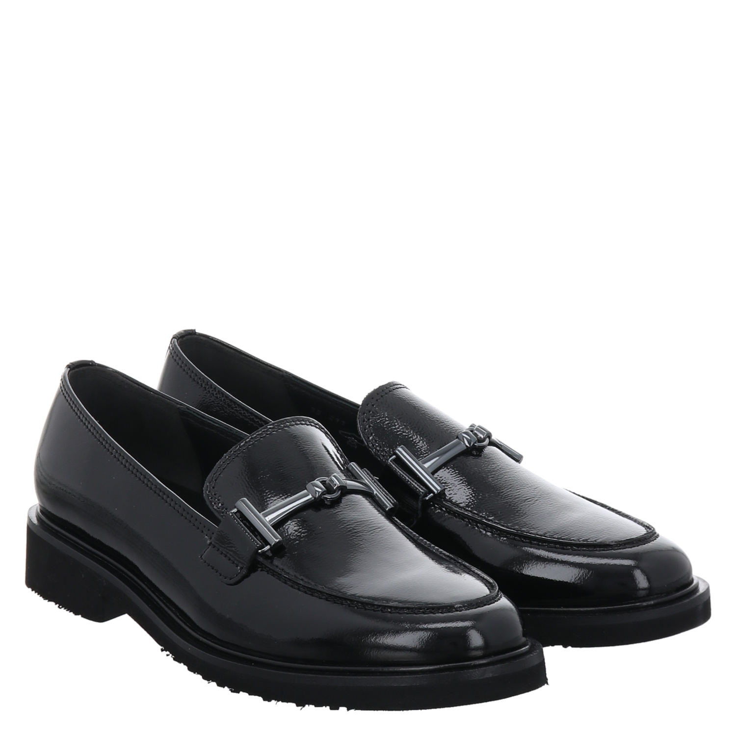 Gabor klassischer Lackleder-Slipper in schwarz für Damen