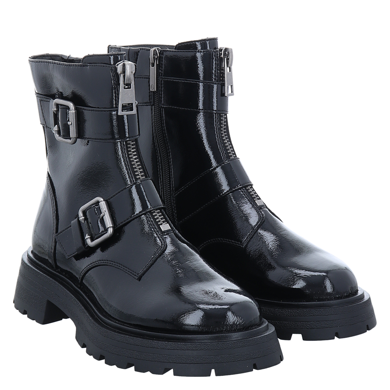 Tamaris, Lackleder-Chelsea in schwarz für Damen - Main Image