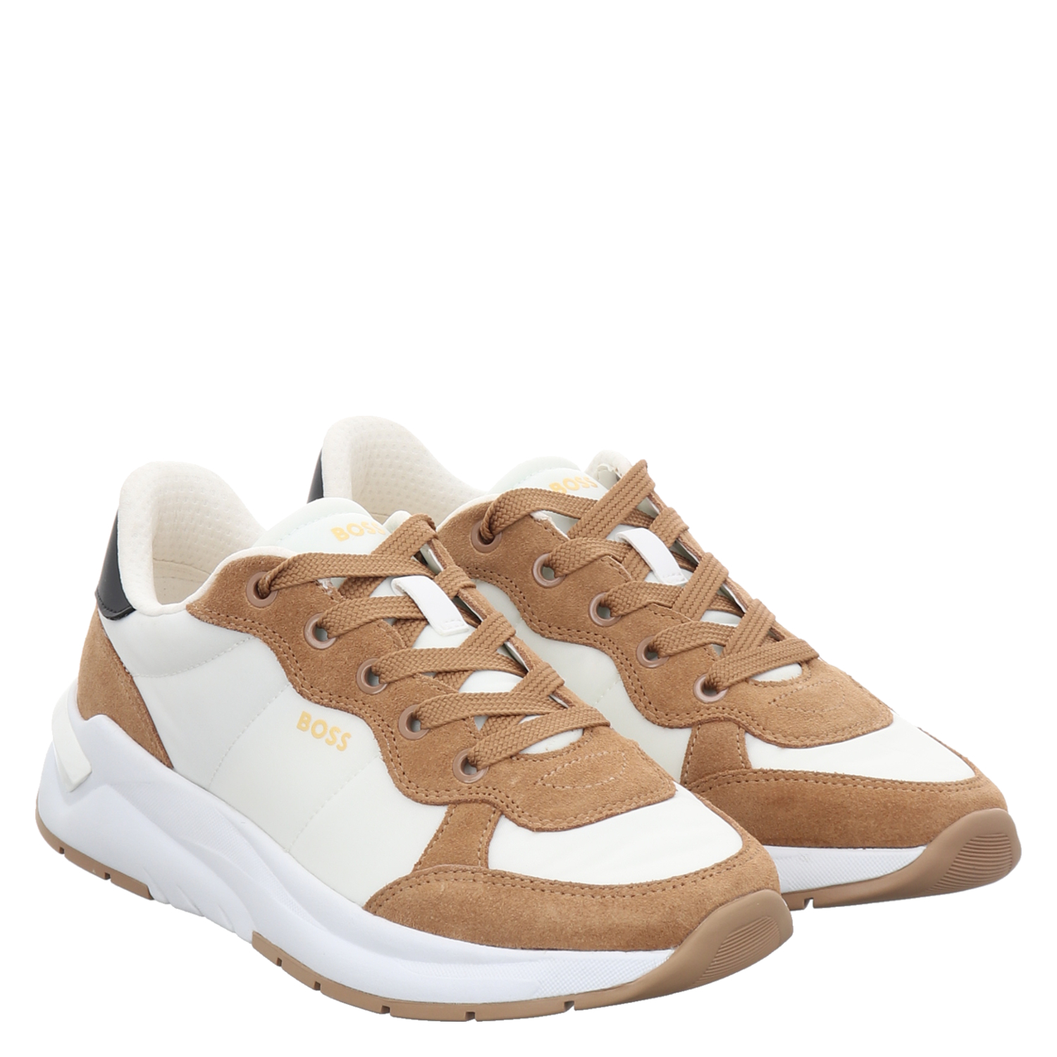 Sneaker Low Hugo Boss Sportschuhe Damen BOSS Sneakers AMBER In White