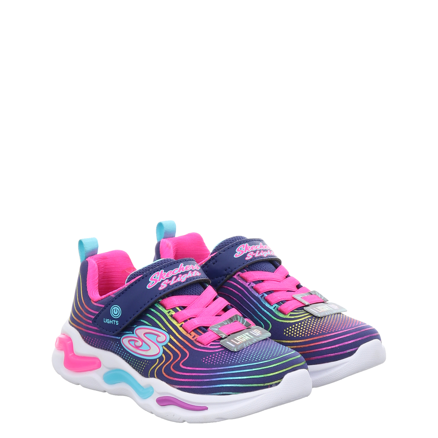Skechers, S Lights Wavy Beams, Textil-Sneaker in mehrfarbig