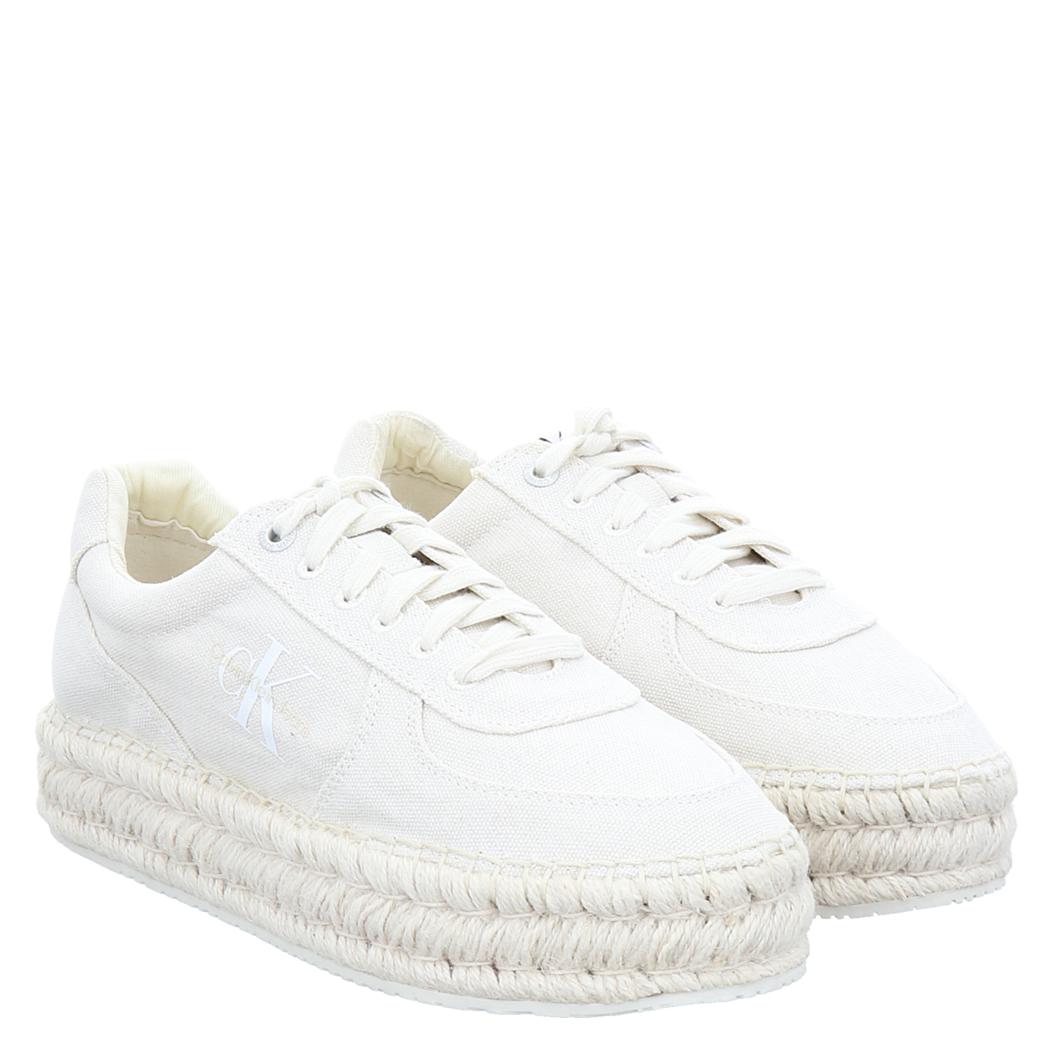 Calvin Klein Jeans Espadrille Sneaker Leinen Espadrille in cremeweiB fur