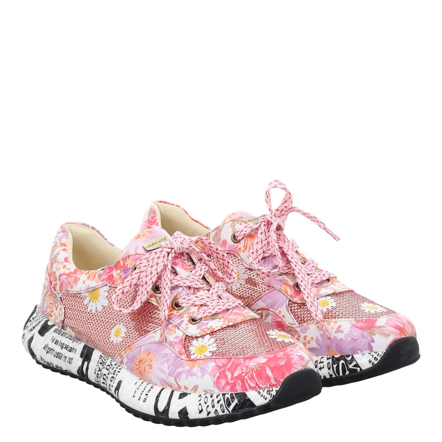 Laura Vita Rot Textil Sneaker in rosa fur Damen