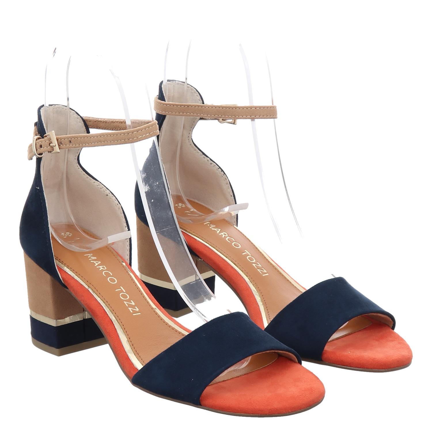 Marco Tozzi, Women Sandals, Textil-Sandalette in blau für Damen 