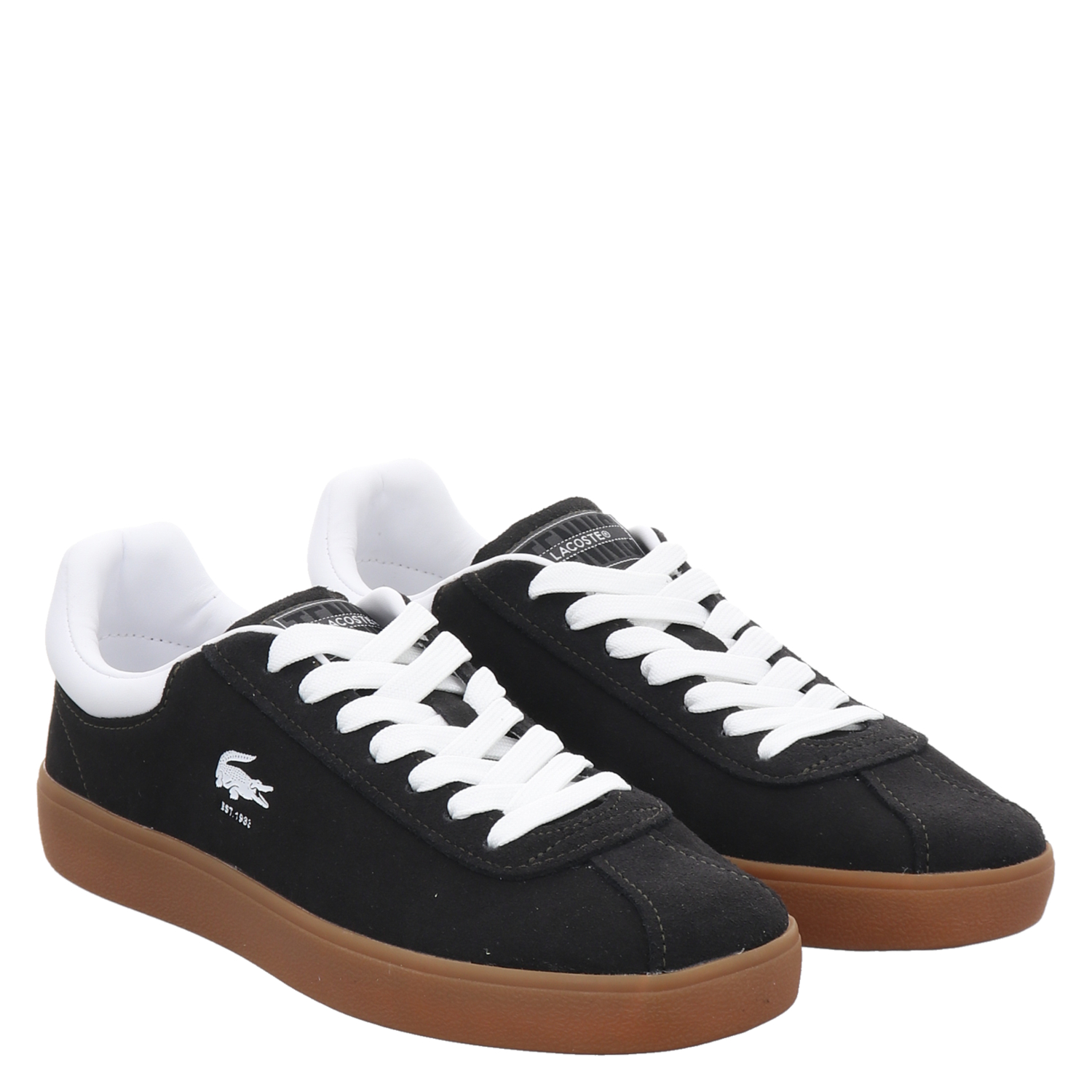 Lacoste, Baseshot 224 Sma, Nubukleder-Sneaker in schwarz für Herren