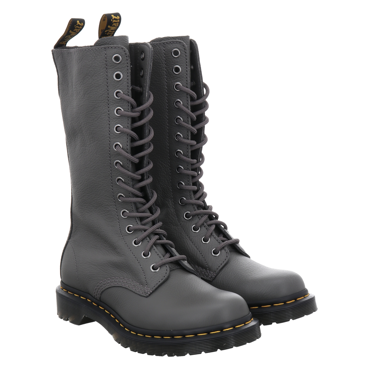 Dr.Martens 1b99 Glattleder Schnurstiefel in grau fur Damen