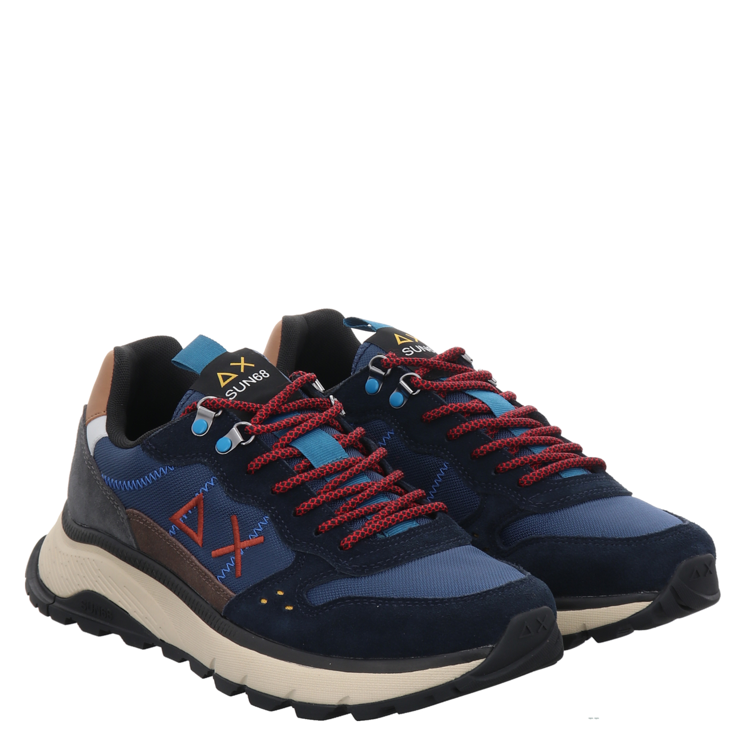 Sun68, Fire And Camping, Textil-Sneaker in blau für Herren