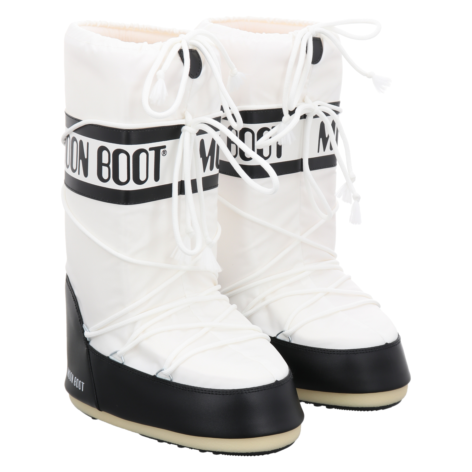 Moon Boot, Icon Nylon, High-Tech-Winterboots in weiß für Damen