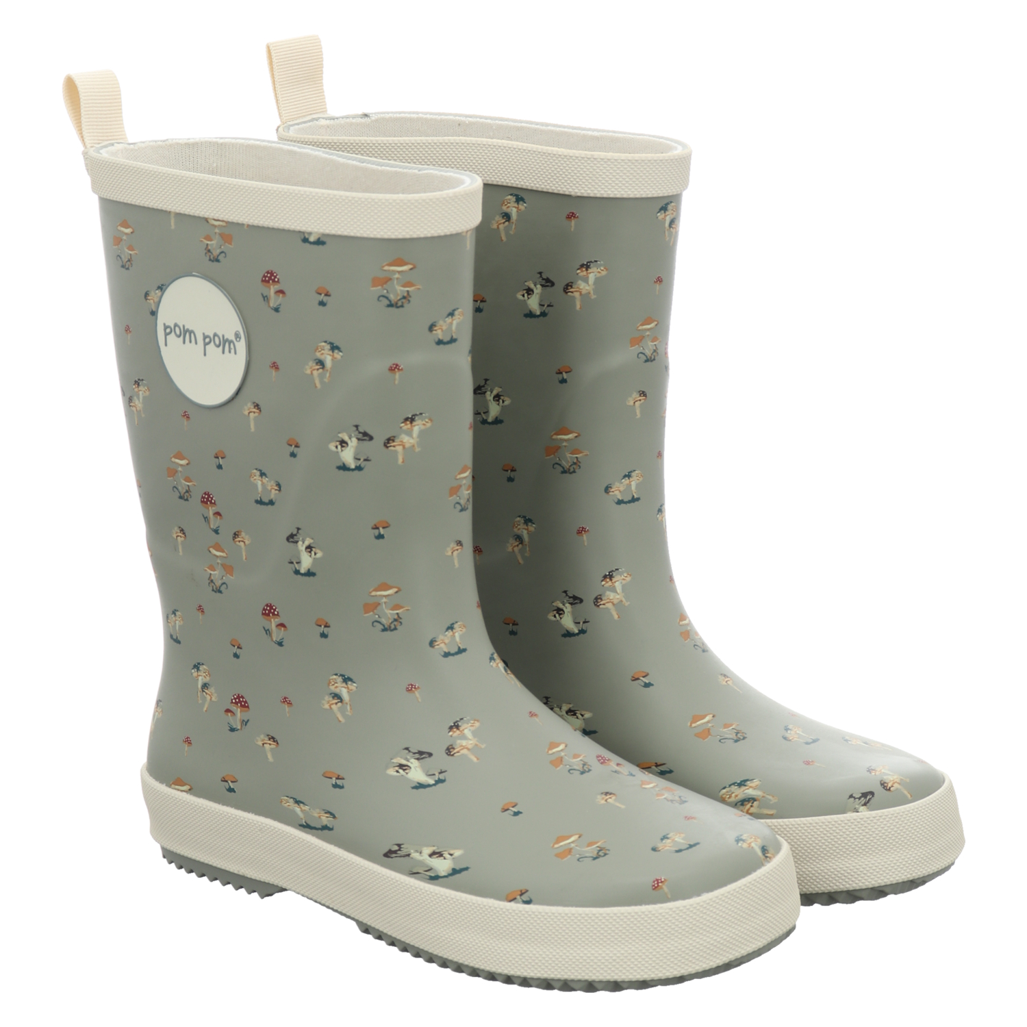 Kinder Regenstiefel Cartoon Design - Wasserdichte Gummistiefel Halbhoch Mit Rutschfester Sohle