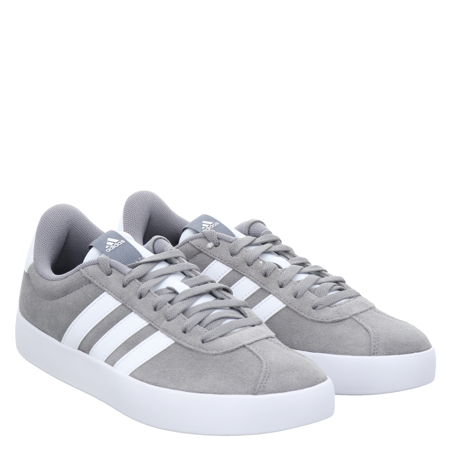 Adidas, Vl Court 3.0, Veloursleder-Sneaker in grau für Herren (Gr. 8)