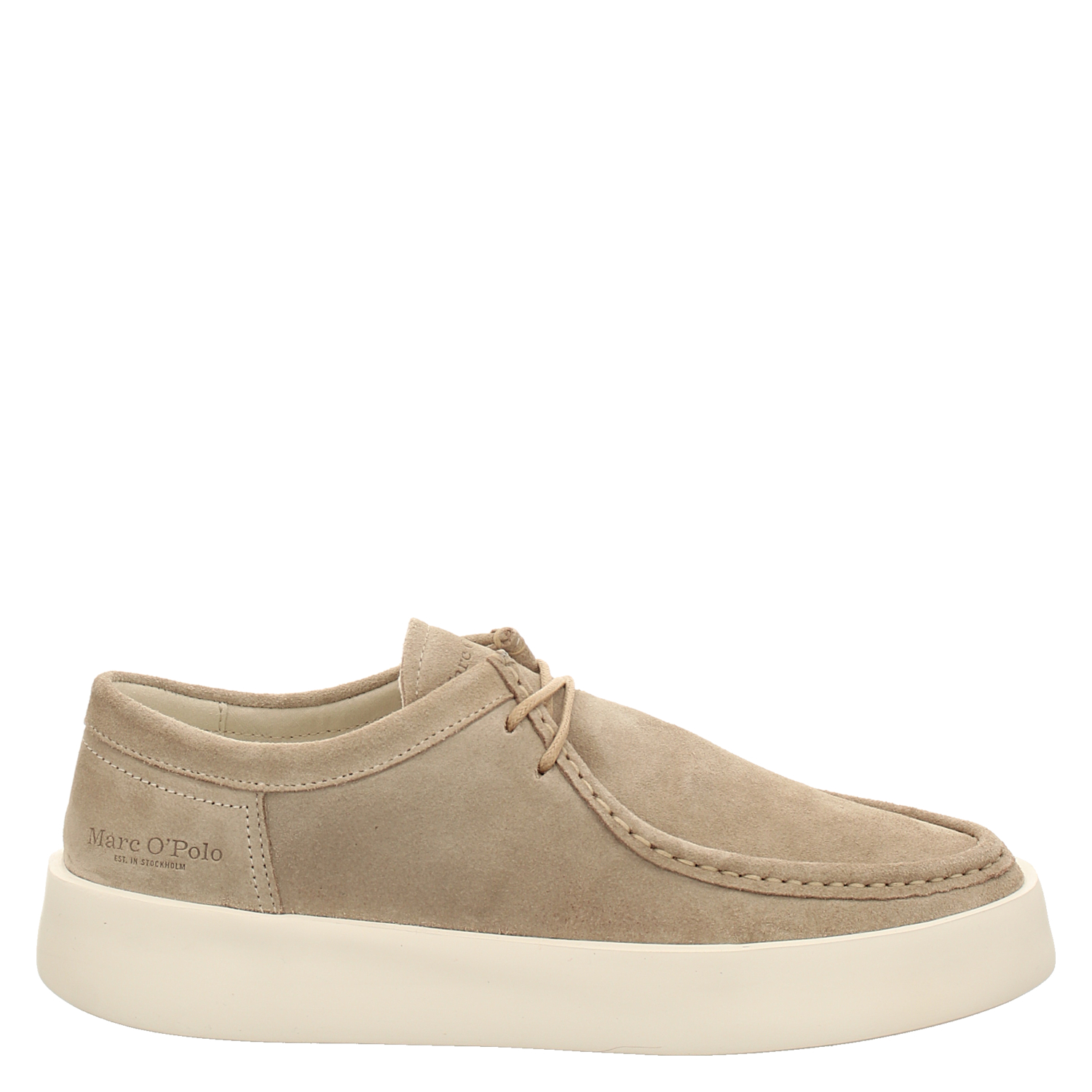 Marc O Polo, Oliver 1b, Veloursleder-Halbschuh in beige für Herren