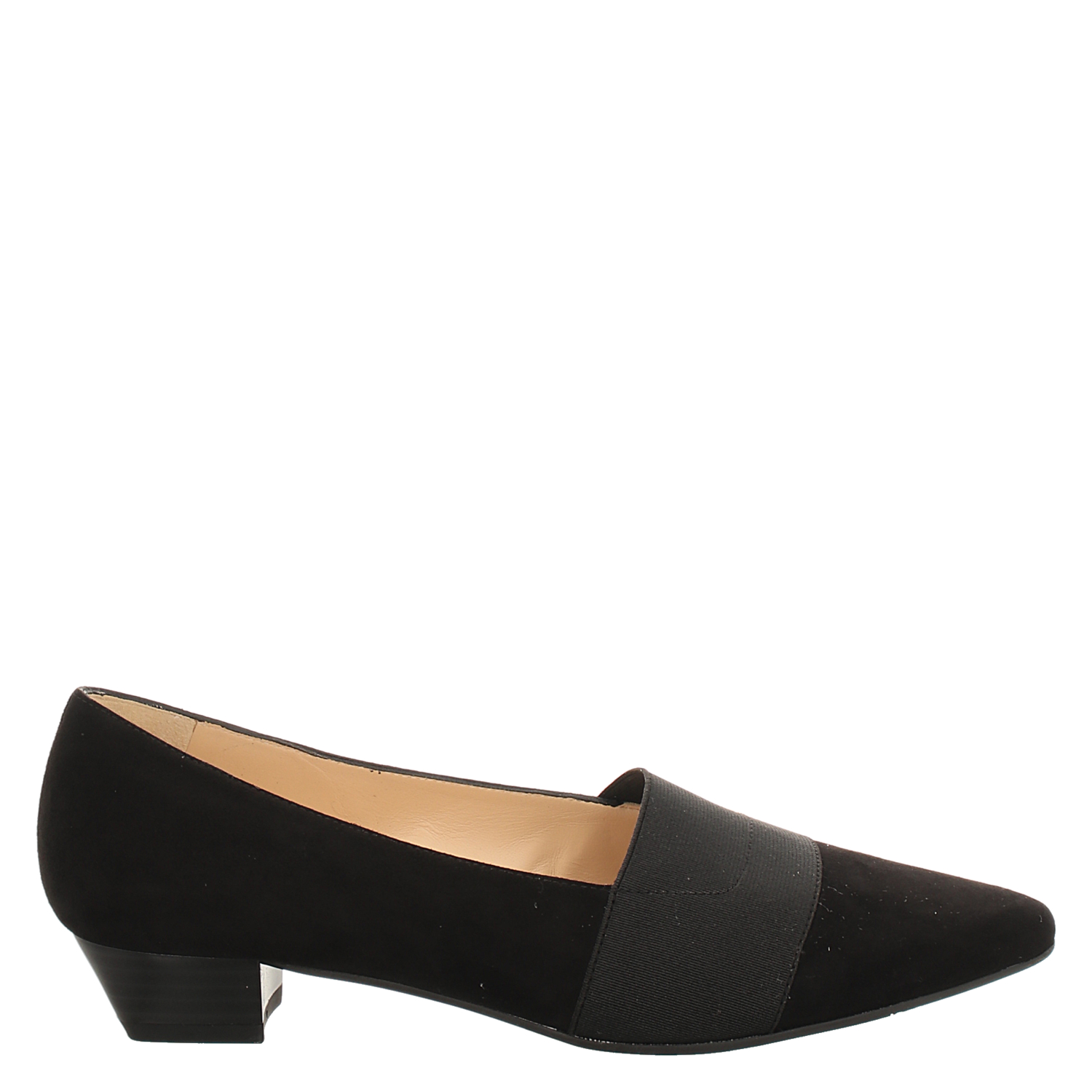 Peter Kaiser, Lagos, klassischer Veloursleder-Slipper in schwarz für Damen