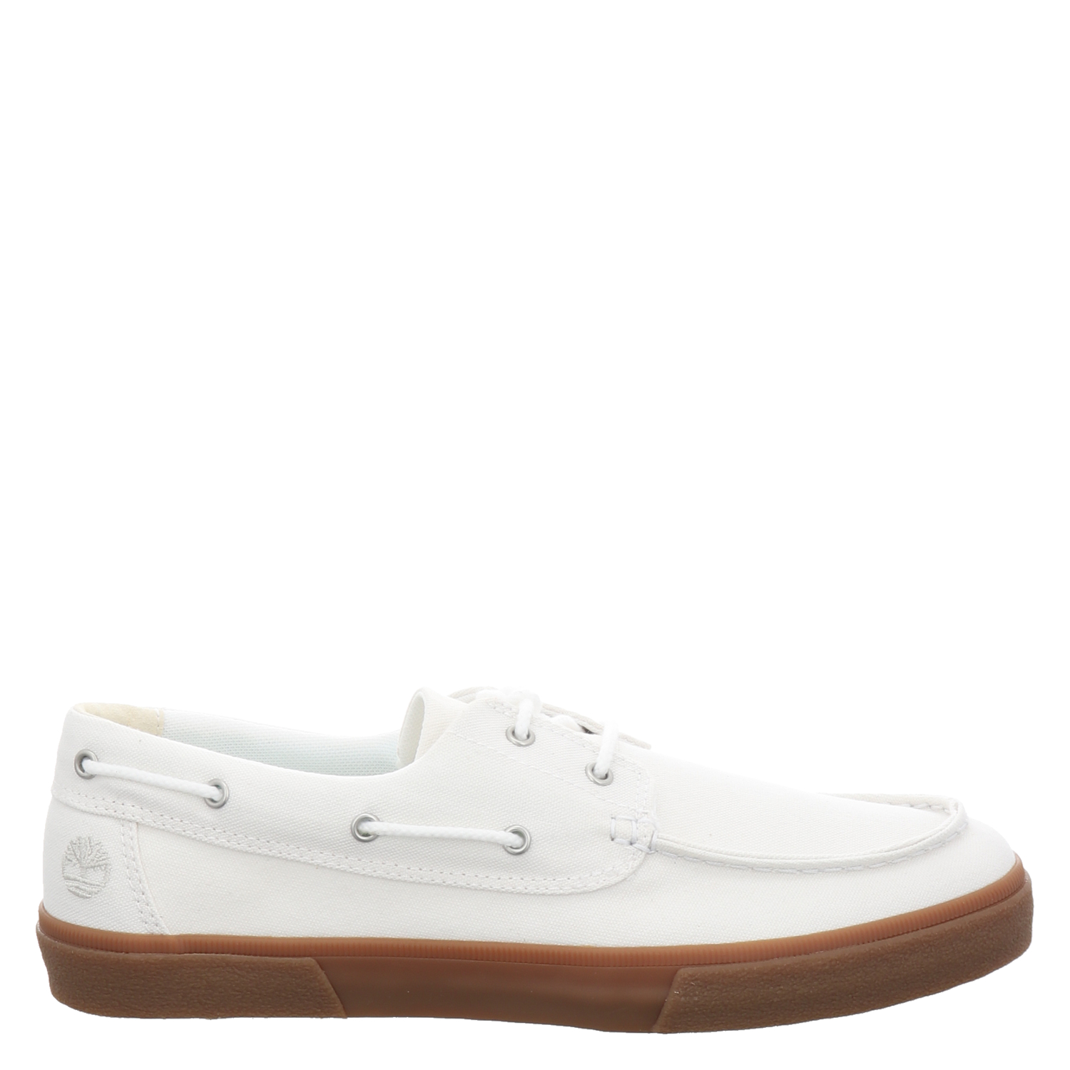 TIMBERLAND MEN\'S UNION WHARF BOAT SHOES IN WHITE CANVAS A5ZDN ALL SIZES TIMBERLAND MEN main image 4