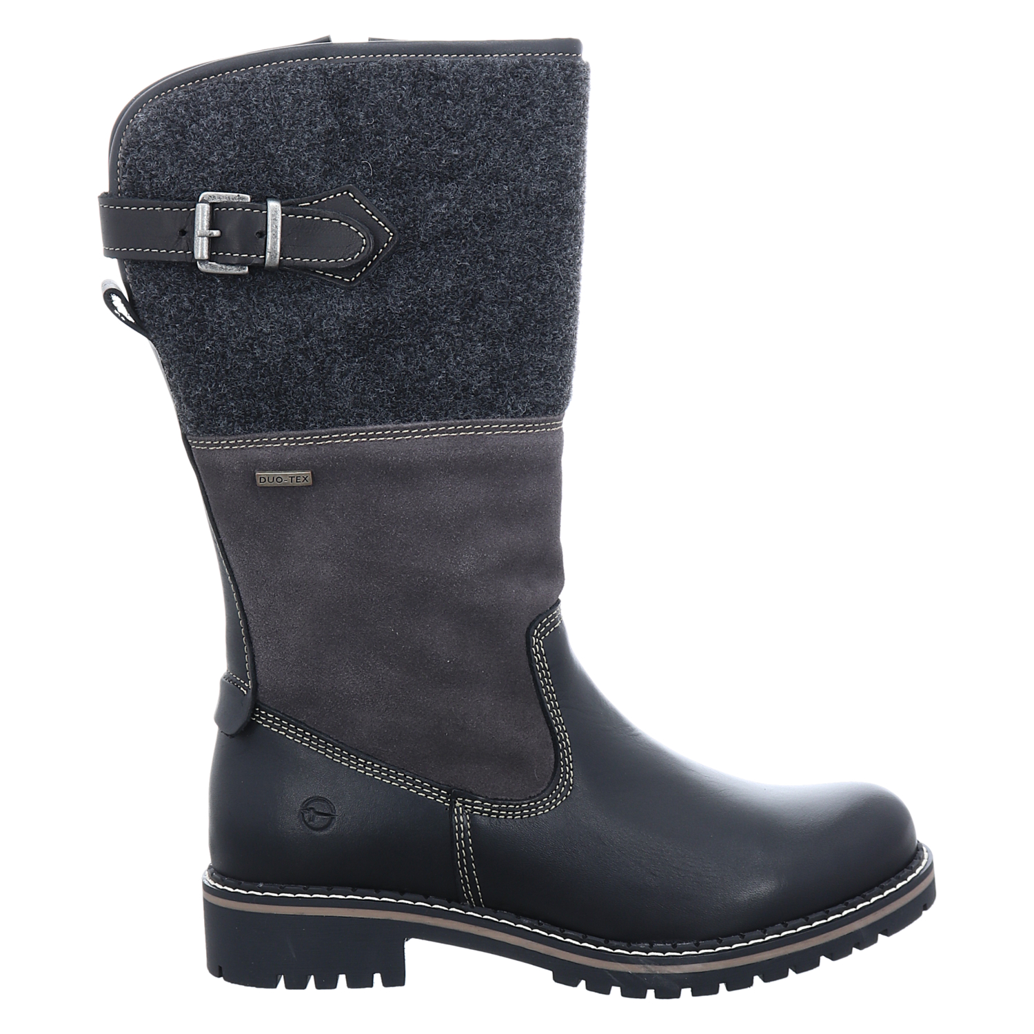 Tamaris Glattleder-Chelsea in schwarz für Damen