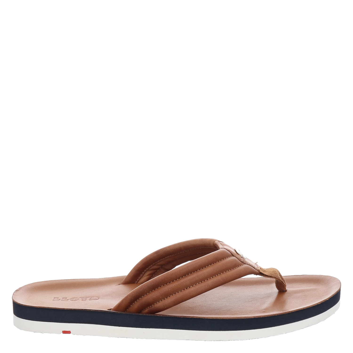Lloyd, Flip Flop, Glattleder-Pantolette in braun für Herren