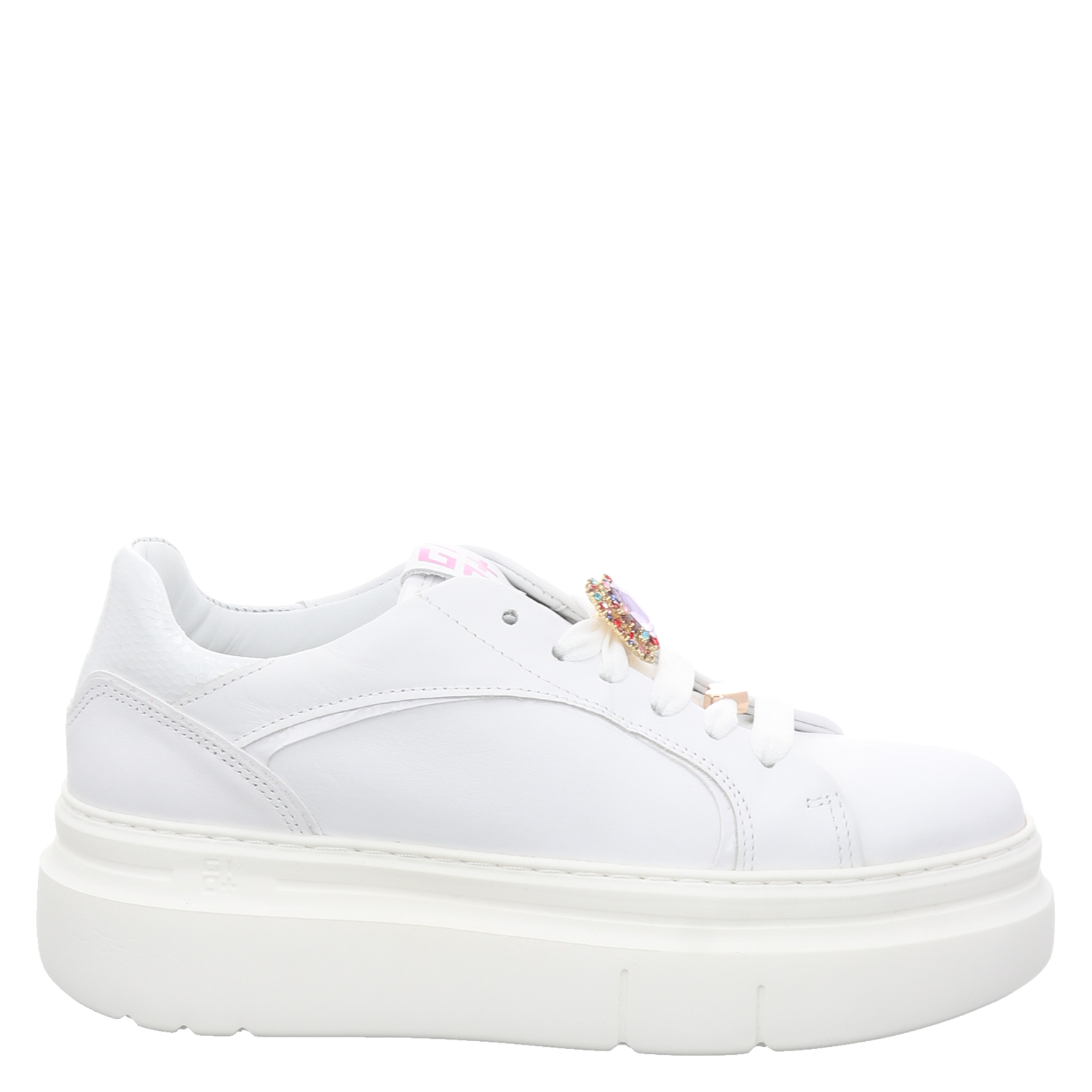 Gio+ Glattleder-Sneaker in weiß für Damen