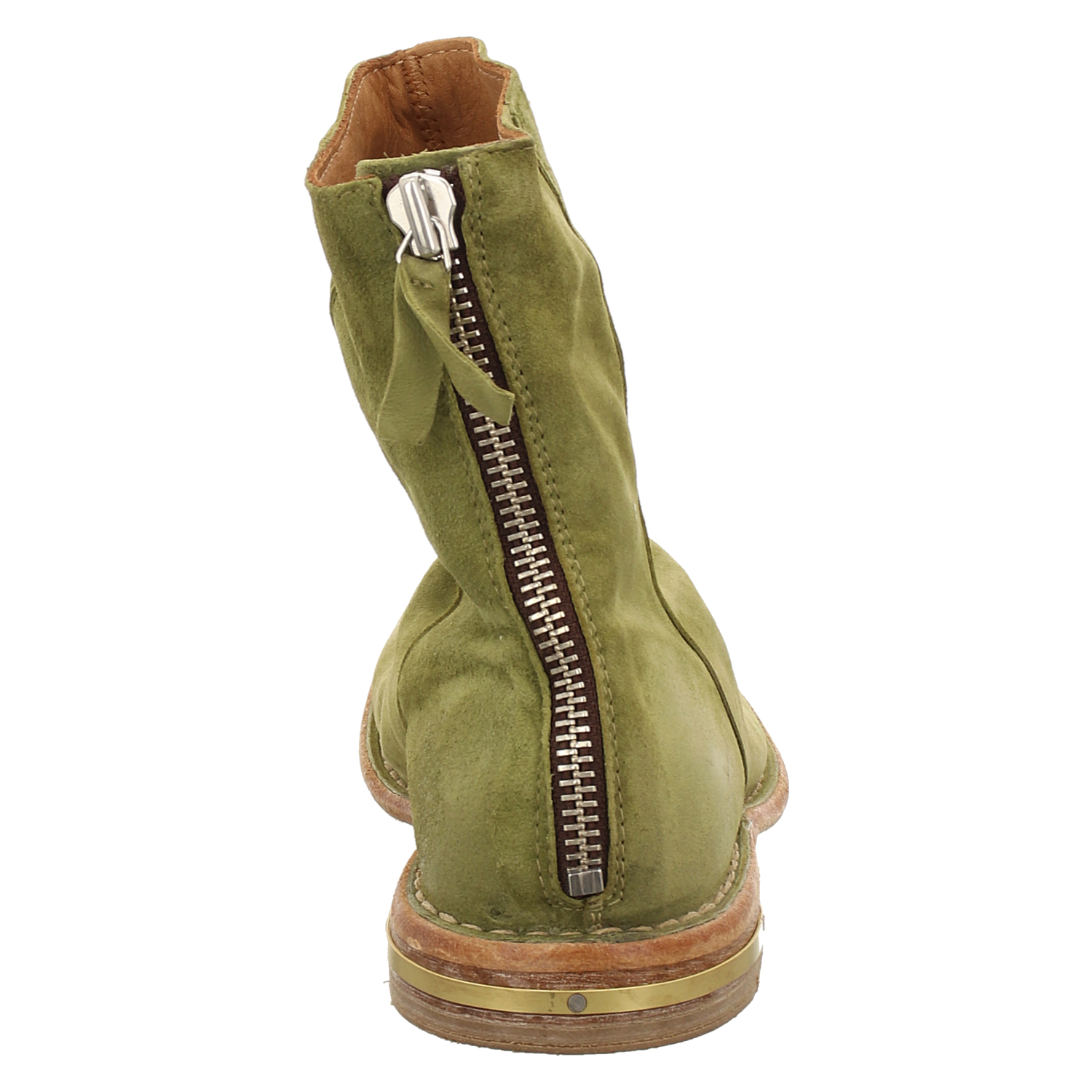 Moma Veloursleder-Chelsea in grün für Damen