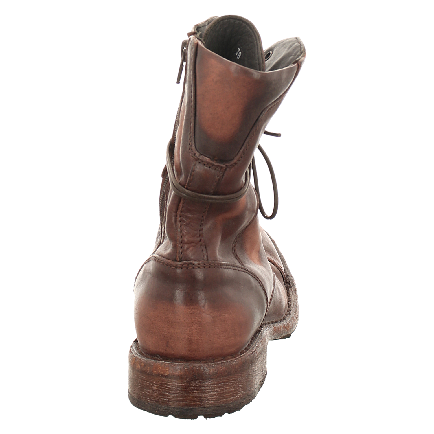 Moma Glattleder-Schnürstiefel in braun für Damen 