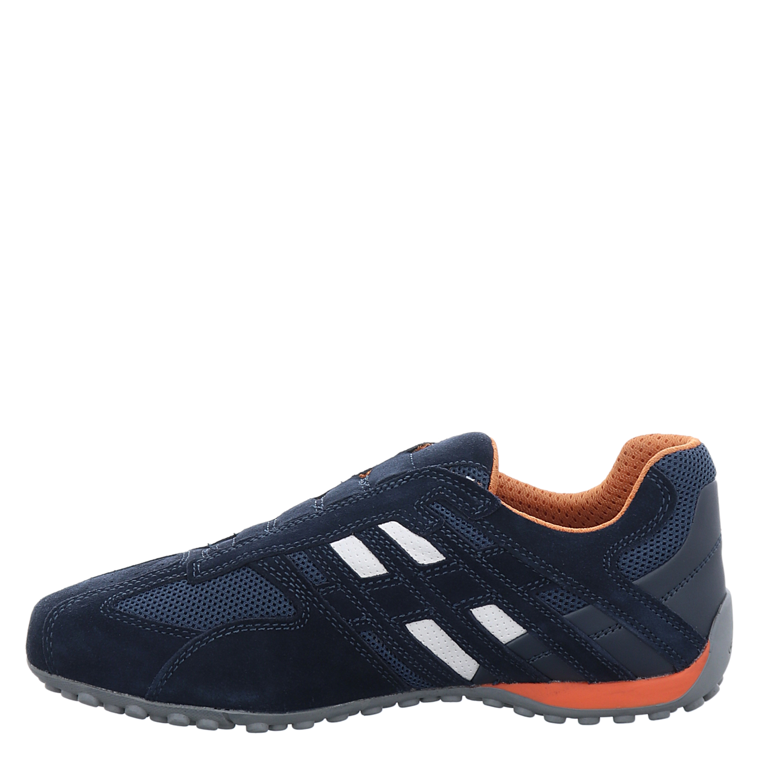 Geox, U Snake L - Scam. Mesh, Veloursleder-Slipper in blau für Herren