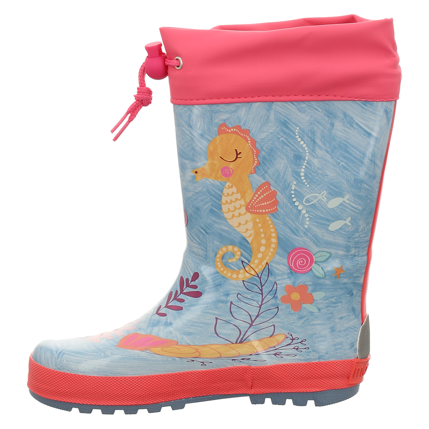 Maximo Kindergummistiefel Feuerwehr-Design – Handbemalt, Wasserdicht, Für Jungen, Navy/rot