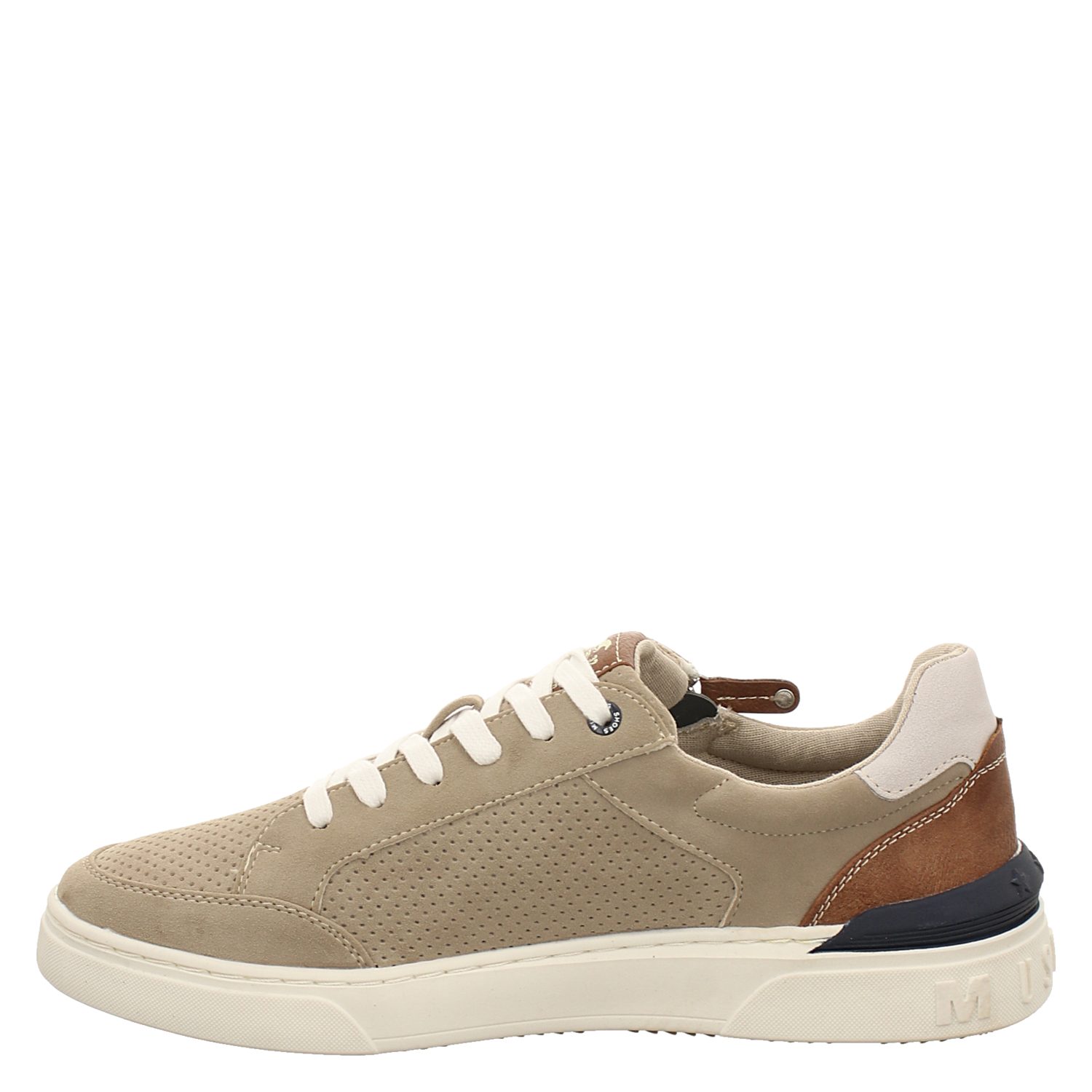Mustang Veloursleder-Sneaker in beige für Herren 