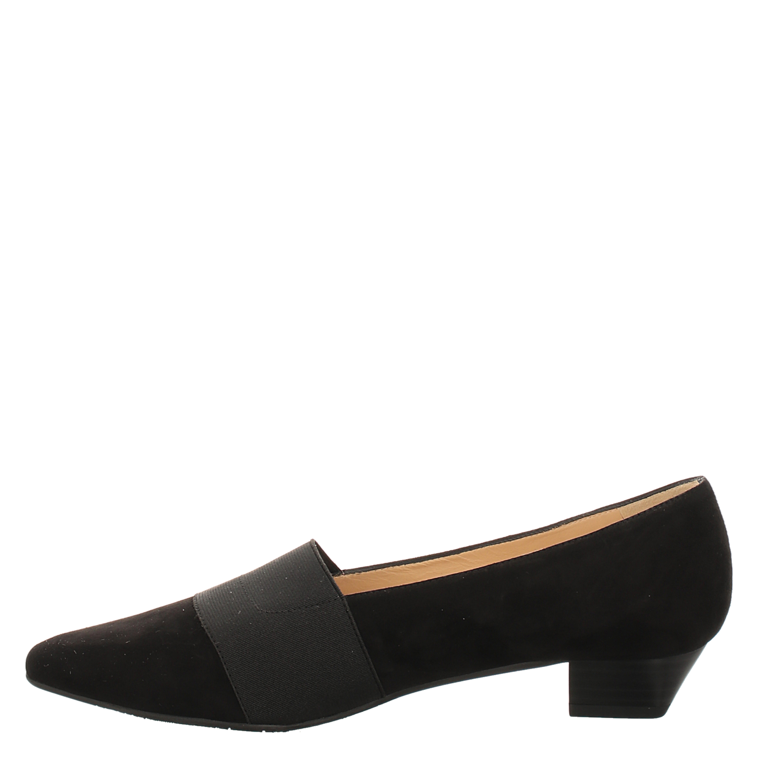 Peter Kaiser, Lagos, klassischer Veloursleder-Slipper in schwarz für Damen