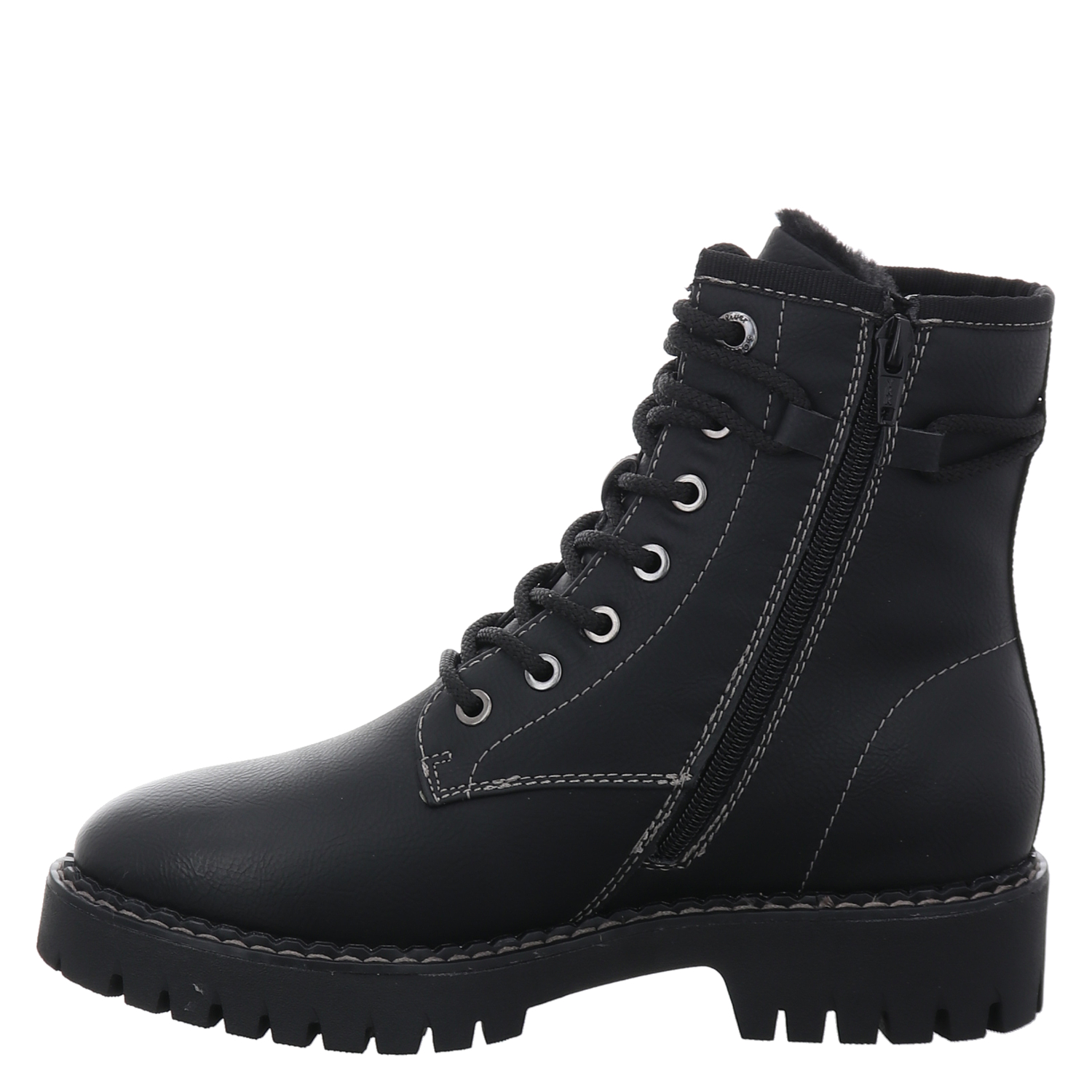 S Oliver Stiefel Kunstleder Schwarz Reißverschlussstiefel