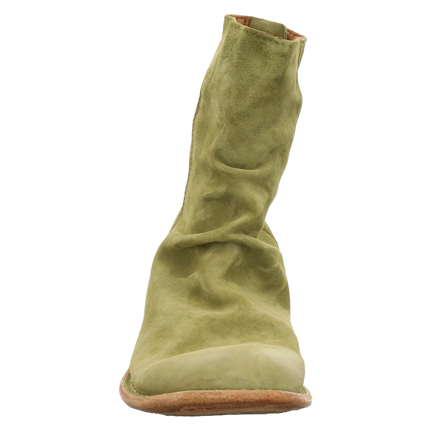 Moma Veloursleder-Chelsea in grün für Damen